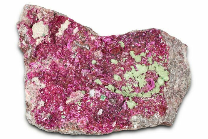 Green Kolwezite on Vibrant Cobaltoan Dolomite - DR Congo #371603